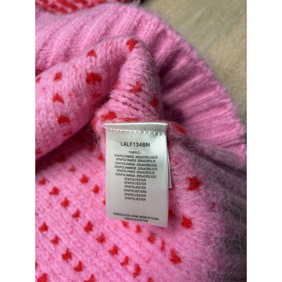 Lili Sidonio Anthropologie Two-Tone Pullover Sweater Pink and Red Size XL - Picture 7 of 9